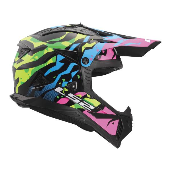 LS2 HELMETS LS2 FAST II ファストツー ブルーピンクグリーン オフ