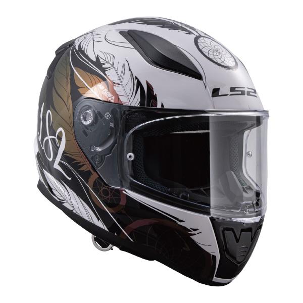 LS2 フルフェイスヘルメット ホワイト/レッド LS2 - JAPAN FIT MODEL - RAPID II