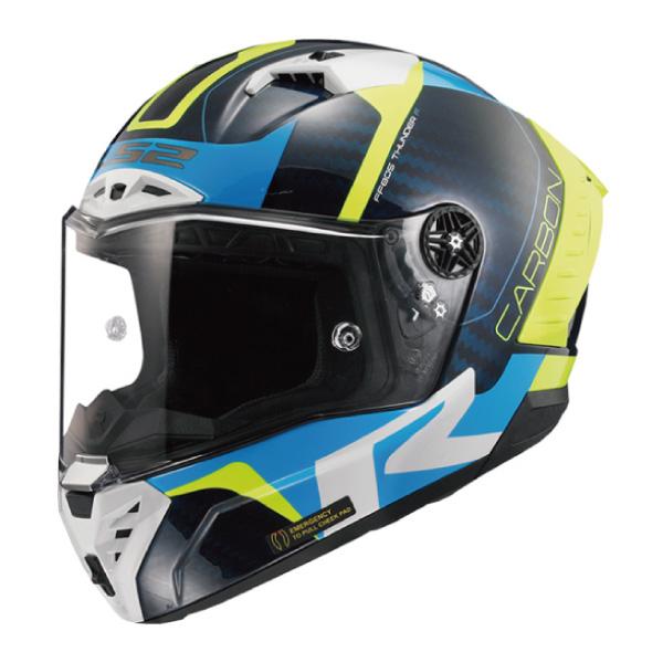 LS2 HELMETS LS2 THUNDER C GP サンダーC GP ブルーカーボンイエロー