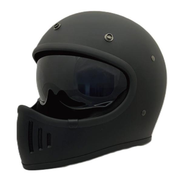 SUNUP バイク用 ヘルメット フルフェイス マットブラック SUNUP SM-001 PILOT インナーバイザー内蔵 フルフェイスヘルメット