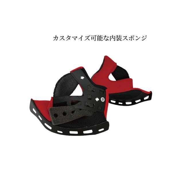 WINS A-FORCE RS JET FLASH タイプC カーボンｘアイアンレッド インナーバイザー装備 ジェットヘルメットの画像