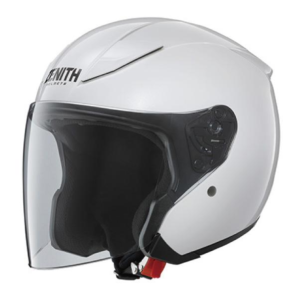 ZENITH ジェットヘルメット ホワイト ワイズギア ヤマハ YJ-V ゼニス ZENITHロゴ入り ジェットヘルメット