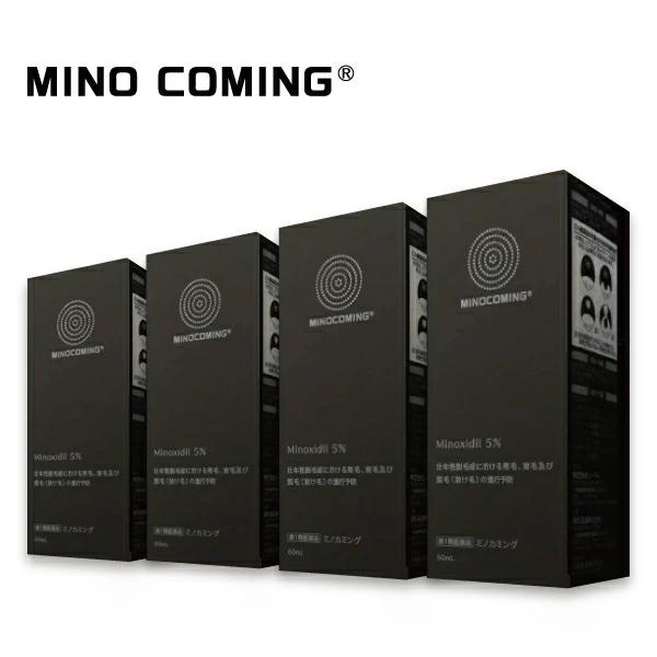 【4本】【ミノキシジル最大5％配合】『ミノカミング 60ml』｜発毛剤 育毛剤 ｜  男性用 国内正規品 脱毛予防 発毛促進【第1類医薬品】（Yahoo!・インディアン・シーディ薬局）