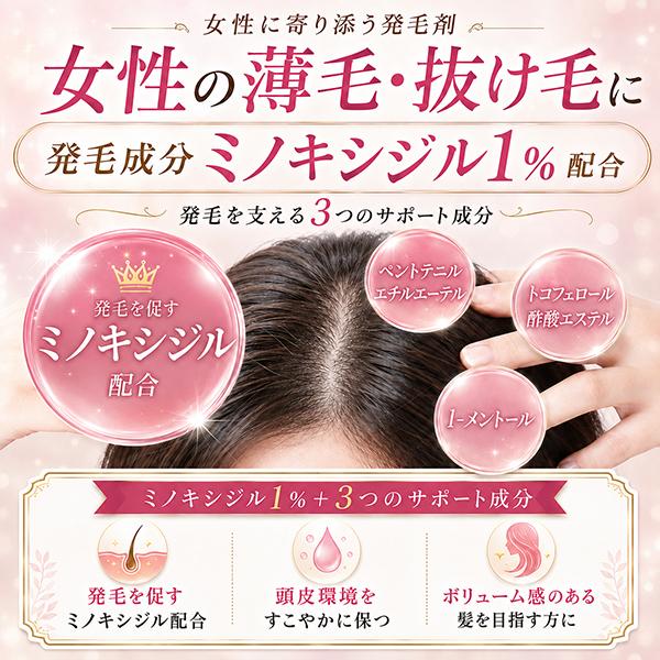ミノカミング 【女性用発毛剤】【公式】『ミノカミング エレ 62mL