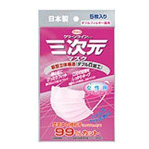 クリーンラインコーワ三次元マスク 女性用 ベビーピンク 5枚入り メール便 Gs Te 00 100 インディアン 通販 Yahoo ショッピング