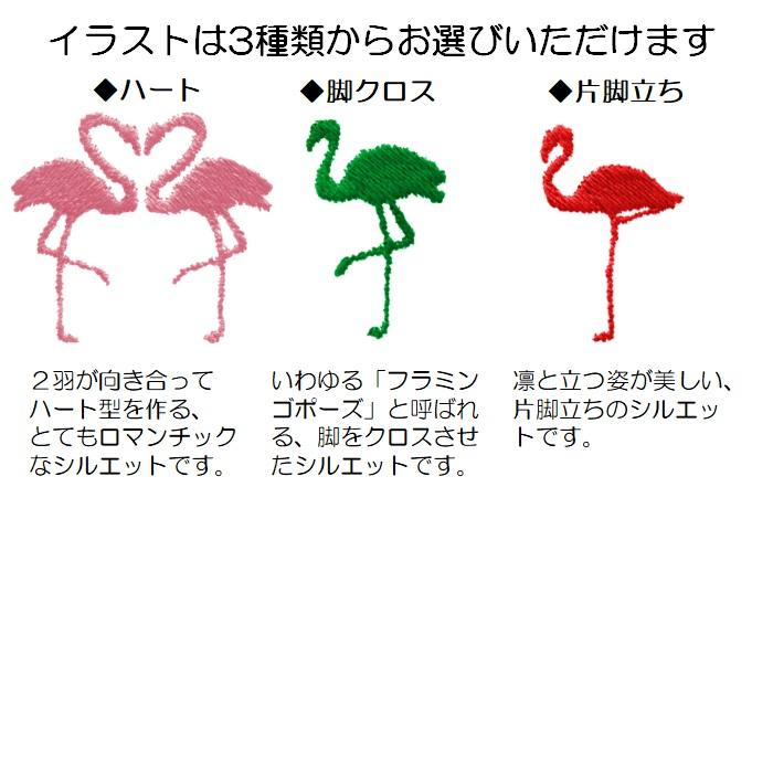 イニシャル 名入れ フラミンゴ キャンバス ミニトートバッグ ランチバッグ 刺繍 ギフト プレゼント ラッピング 送料無料 入園 入学 卒園 卒業 かわいい 名前入り |  | 02