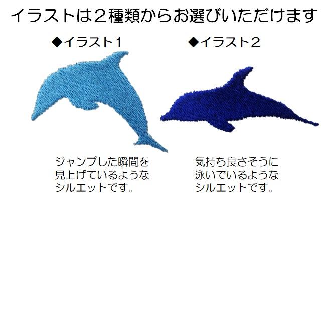 イニシャル 名入れ イルカ いるか キャンバス ミニトートバッグ ランチバッグ 刺繍 ギフト プレゼント ラッピング 送料無料 入園 入学 卒園 卒業 名前入り |  | 02