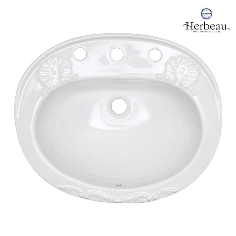 輸入 洗面ボウル 埋め込み型 洗面ボウル 洗面 手洗い フランス製 Herbeau エルボ 0406 シャルロット Charlotte 0406 個性派水回りショップ パパサラダ 通販 Yahoo ショッピング