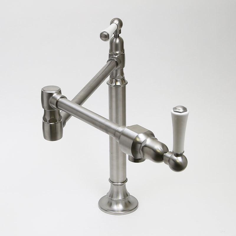 蛇口 おしゃれ キッチン ステンレス 単水栓 セラミックハンドル ポット