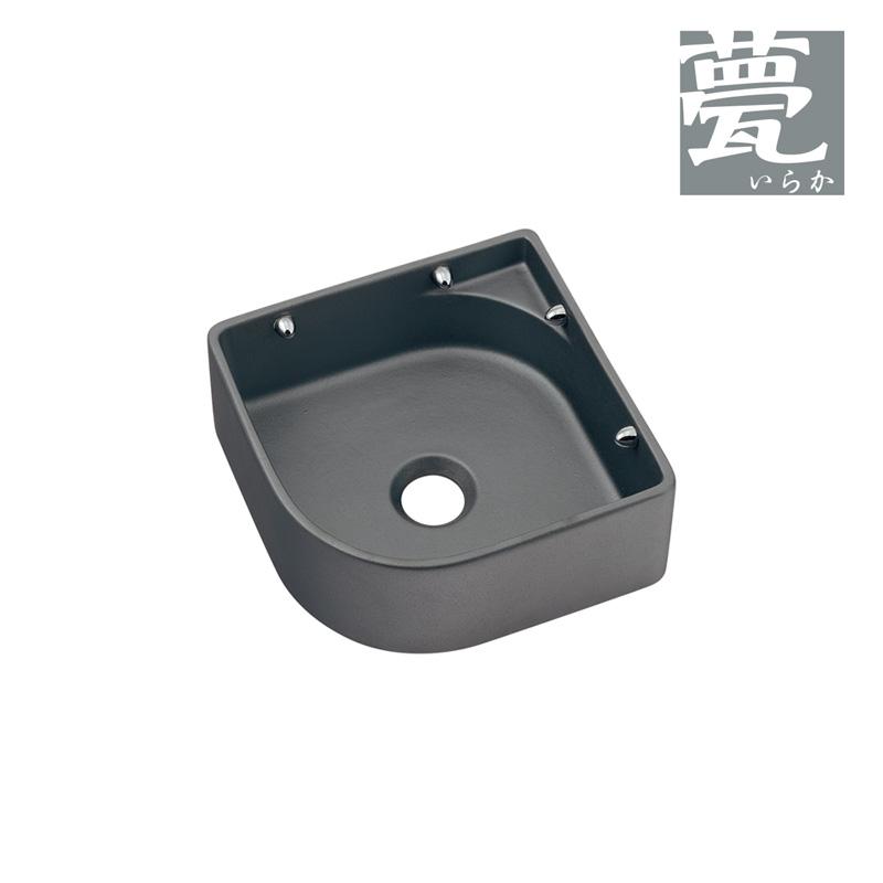 壁掛手洗器 小型 コーナー 洗面ボウル 甍（いらか）陶器製 壁付け