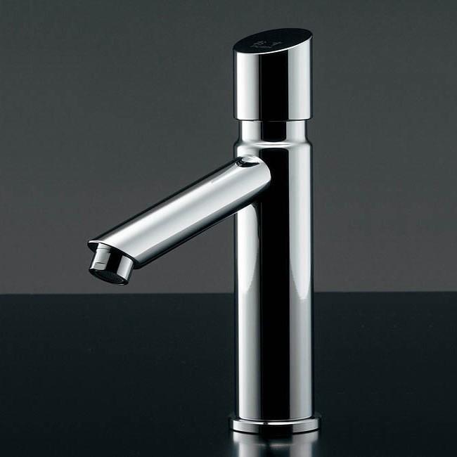 手洗用単水栓（自動止水機能付　）　自閉立水栓　（クロム）　よく　沃　節水蛇口