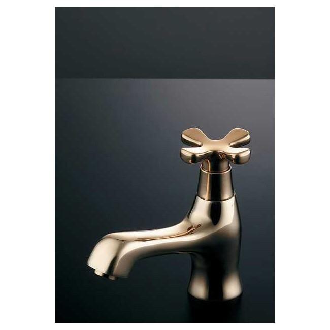 単水栓 手洗用デザイン蛇口 Hana Mini ミニ立水栓 ゴールド 花びらハンドル おしゃれ蛇口 50 Off