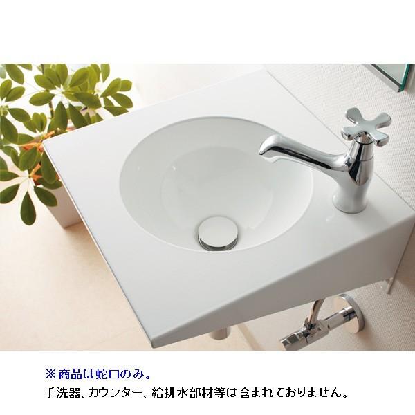 単水栓 手洗用デザイン蛇口 hana mini / ミニ立水栓（クロム） 花びらハンドル おしゃれ蛇口