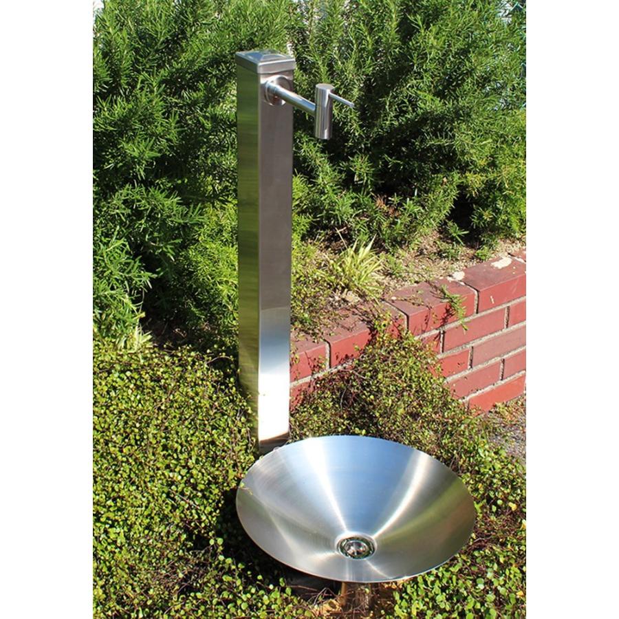 ステンレススチール ガーデン蛇口 fusion ステンレス・ガーデン水栓（ロング） ステンレス水栓柱（角型