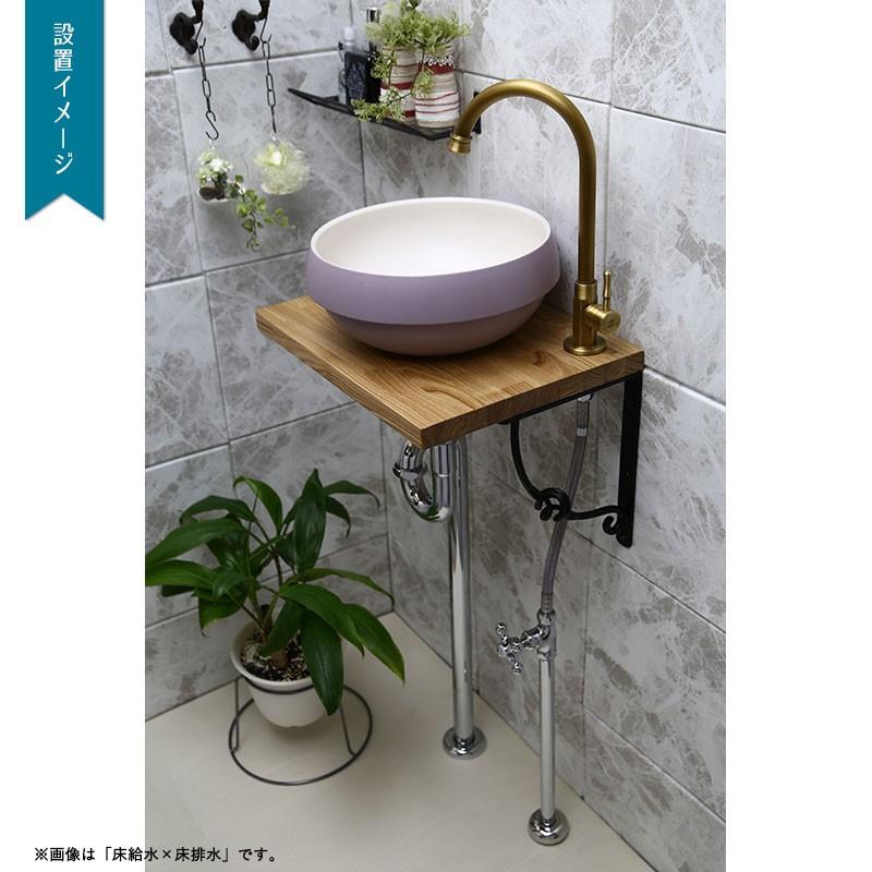 手洗い器 セット 蛇口 手洗器 丸鉢排水口 4点セット スワンキー・ネオ 単水栓 アンティーク ブラス エッセンス グローブ 手洗器 玄関 トイレ用_16