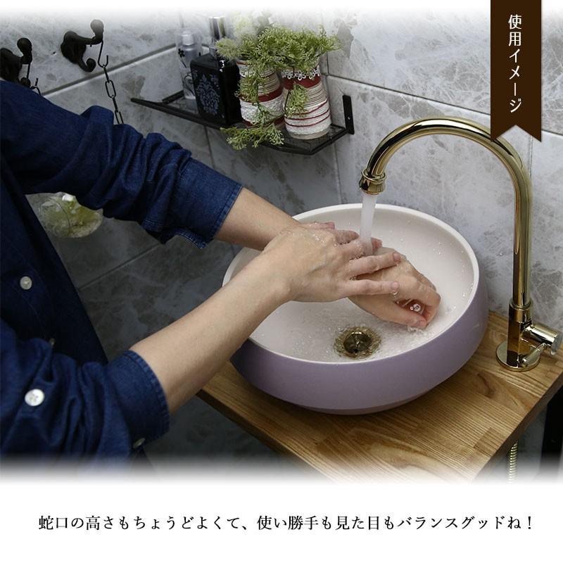 【完売】洗面ボウル おしゃれ セット 蛇口 天板 給排水部材（床給水・床排水） マチルダ スワンキー（ラスターブロンズ）単水栓 イブキクラフト グローブ 手洗器｜papasalada｜11