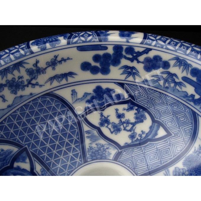 有田焼 染付祥瑞 埋め込み 洗面ボウル 手洗い器 φ410 和風 磁器製 日本