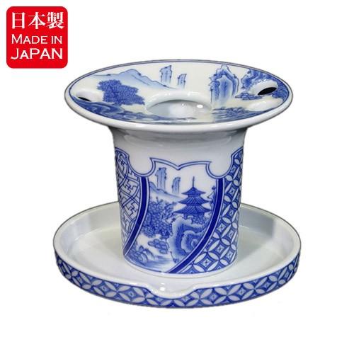 歯ブラシ立て おしゃれ  陶磁器 有田焼 染付祥瑞