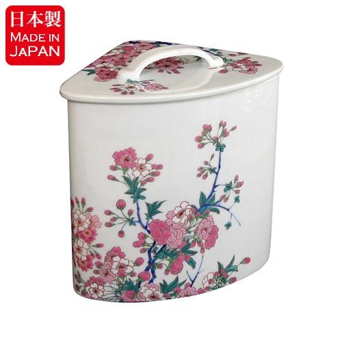 トイレポット 有田焼 染錦金彩桜絵 おしゃれ ごみ箱 : パパサラダ 蛇口