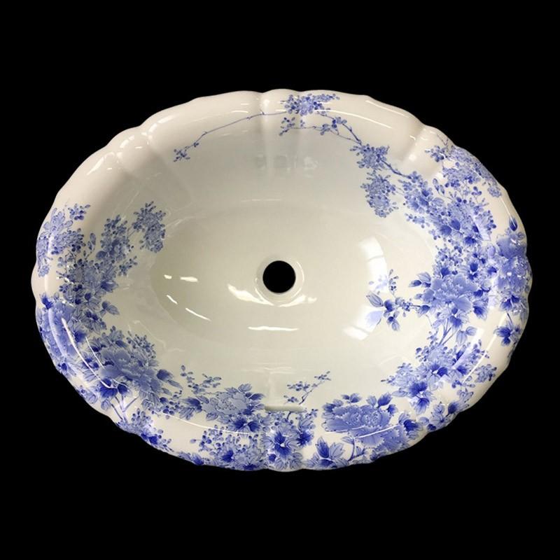 洗面ボウル おしゃれ 洗面台 洗面器 日本製 有田焼 染付大正