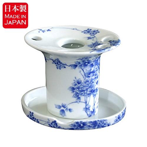 歯ブラシ立て おしゃれ  陶磁器 有田焼 染付大正ロマン