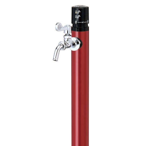 水栓柱 寒冷地仕様立水栓 ワンプッシュ不凍水栓柱 ワインレッド（呼び長さ：1.2m）｜papasalada
