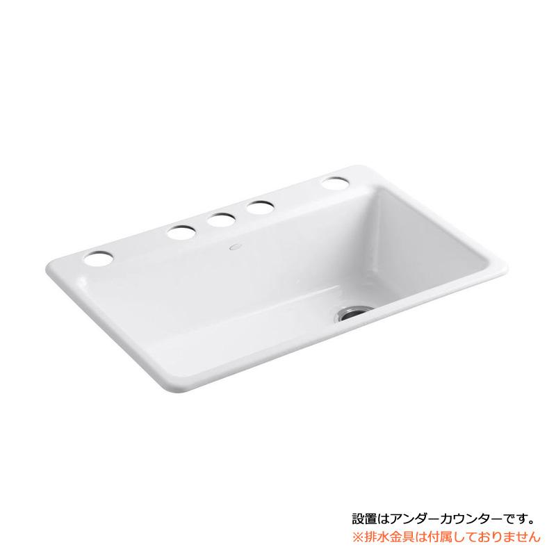 キッチンシンク　KOHLER　Riverby　Kitchen　流し台　Sink　（大）　アンダーカウンター　1槽シンク　リバーバイ