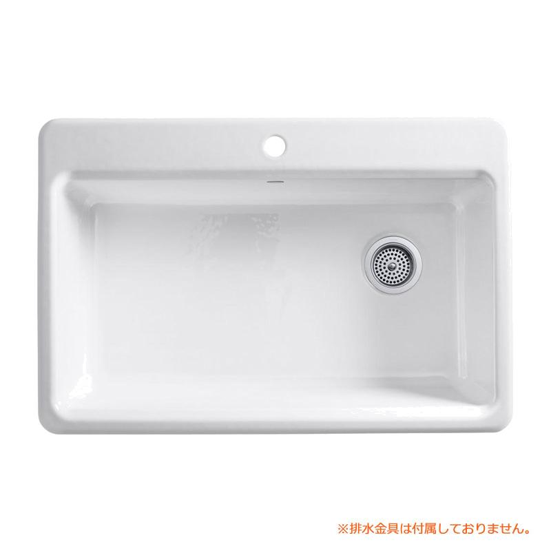 キッチンシンク　KOHLER　Riverby　(L)　Kitchen　流し台　Sink　リバーバイ　1槽シンク