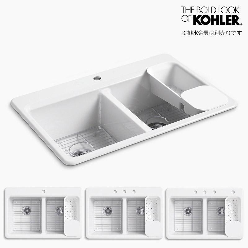 キッチンシンク KOHLER Riverby Kitchen Sink リバーバイ 左右対称タイプ 2槽シンク 流し台