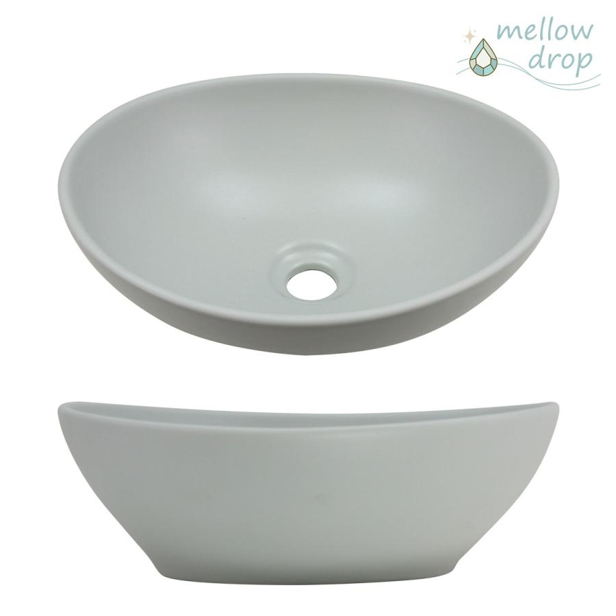 洗面ボウル 置き型 おしゃれ 手洗い器 くすみカラー mellow drop