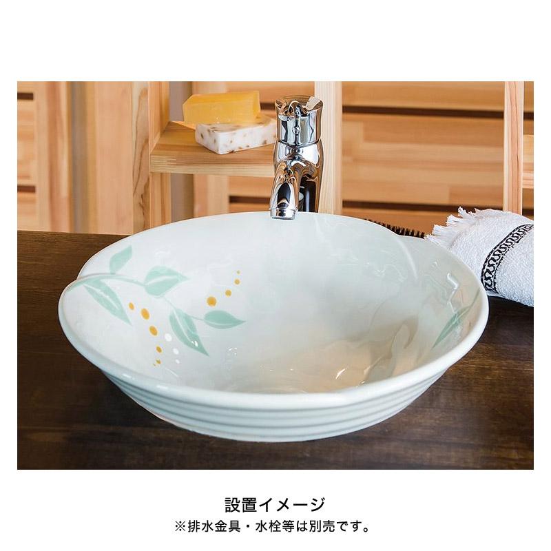おしゃれ 洗面ボウル 置き型 埋め込み 和風 手洗い器 美濃焼 磁器製 