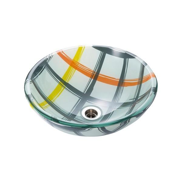 洗面ボウル おしゃれ ガラス クロス ガラスボウル 置き型 埋め込み 小型 手洗い器 Sサイズ φ310×110mm