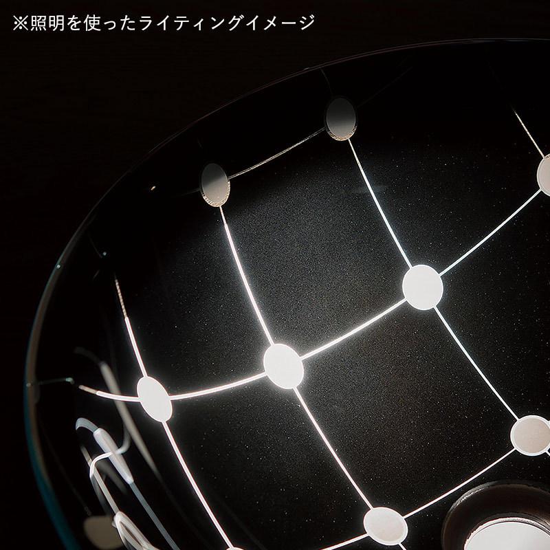 洗面ボウル おしゃれ ガラス ドット 水玉 黒 白 ガラスボウル 置き型 埋め込み Mサイズ 手洗い器 φ355×125mmの画像
