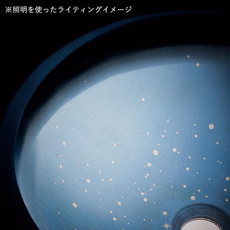 完売】洗面ボウル おしゃれ ガラス 星空 青 ガラスボウル 置き型