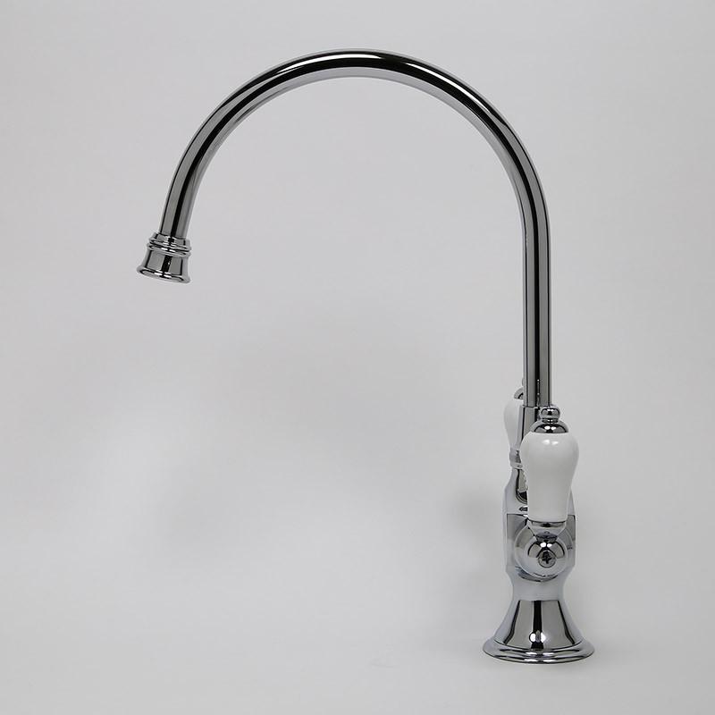 混合栓 おしゃれ 陶器 2レバー 水栓 蛇口 キッチン ワンホール PICKLES