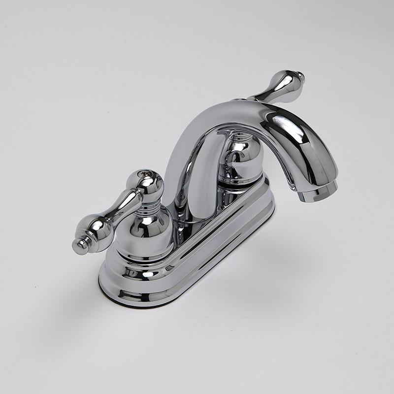 レバーハンドル 蛇口 おしゃれ 混合水栓 2レバー 混合栓 4インチ