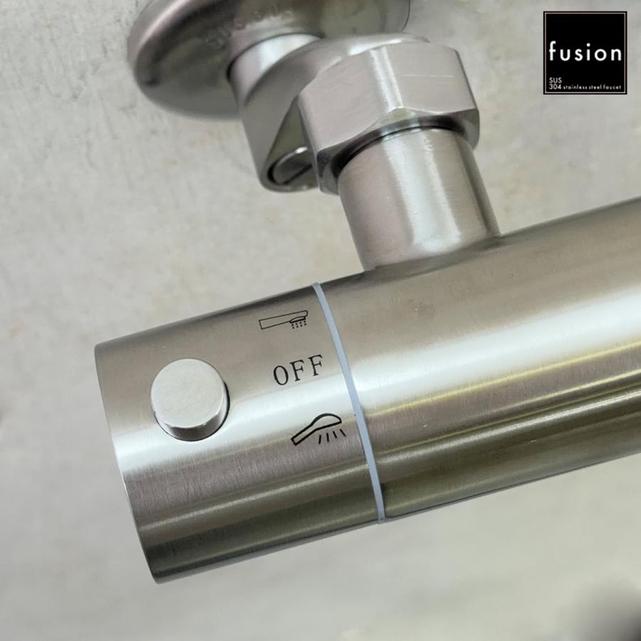 シャワー バス水栓 fusion SUS304 ステンレス サーモスタットシャワー