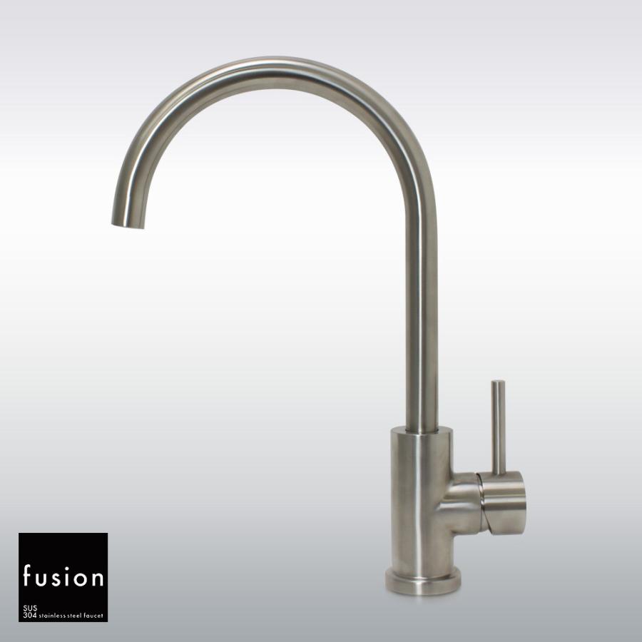 完売】水栓 蛇口 ステンレス スワン 単水栓 レバー ハンドル