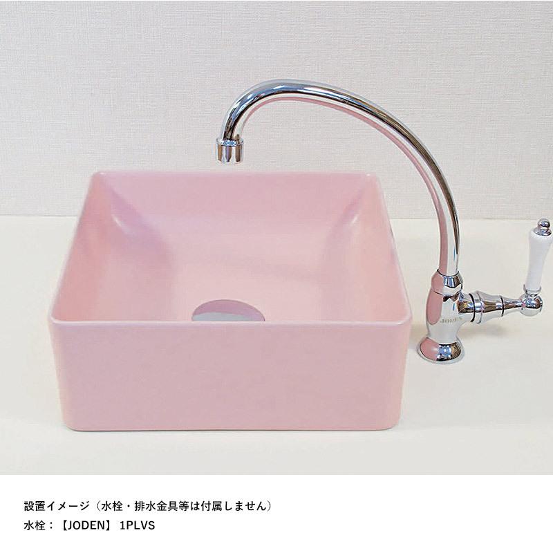 洗面ボウル おしゃれ 置き型 上置き 陶器 スクエア 正方形 四角形 手洗