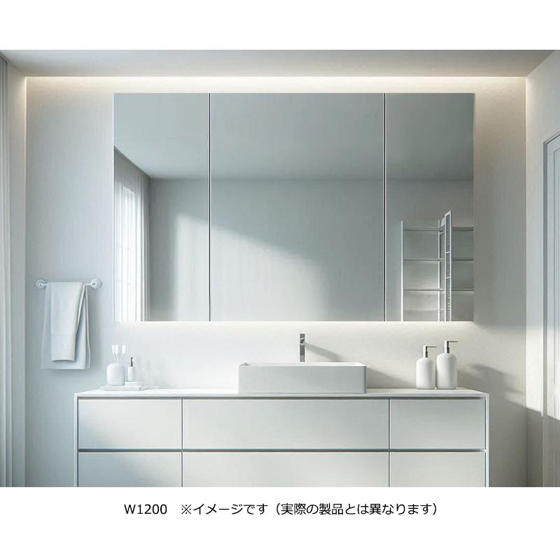 壁掛けミラー 壁面収納 スリムL ミラーキャビネット 木製 壁掛け鏡