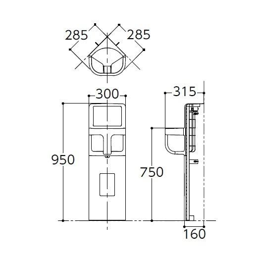 TOTO YKA16S 旧品番 YKA16R ベビーチェア (コーナー設置タイプ TOTO YKA16S 旧品番 YKA16R ベビーチェア (コーナー設置タイプ