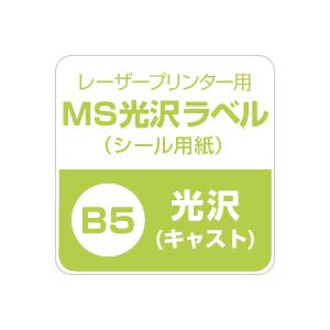 MS光沢ラベル B5サイズ：100枚 光沢ラベルシール 光沢ラベル用紙
