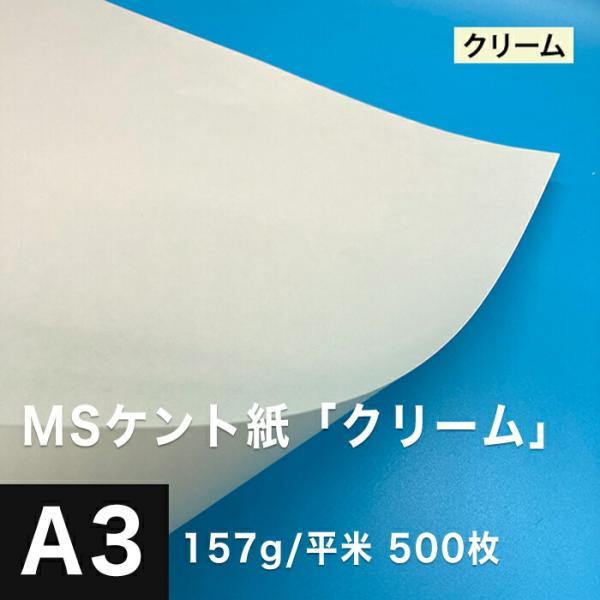 ケント紙 a3 MSケント紙 クリーム 157g/平米 A3サイズ：500枚 画用紙