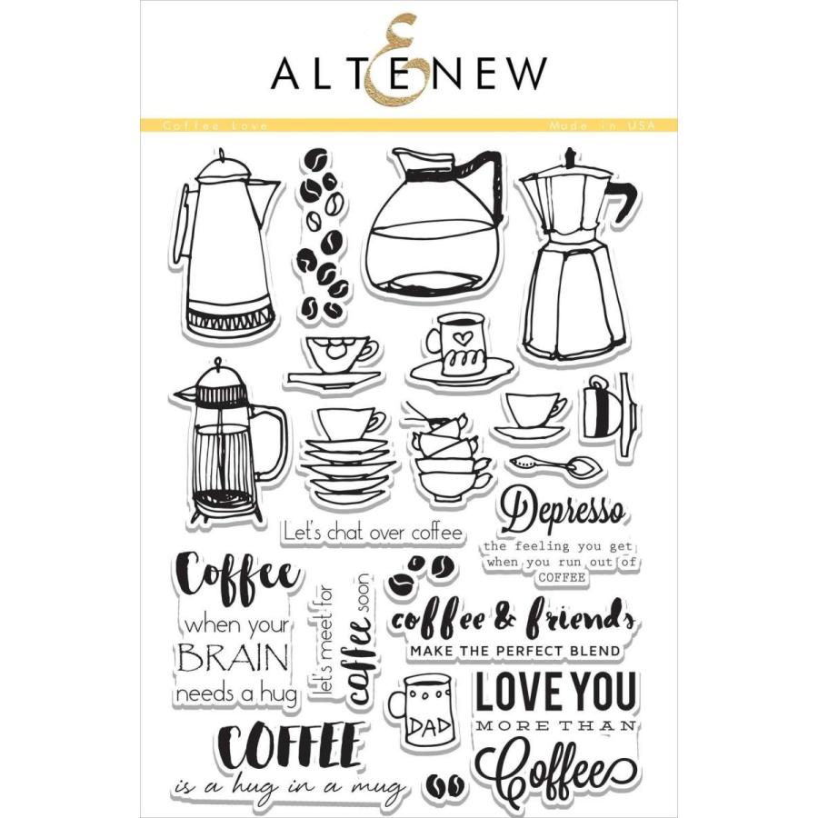 Altenew アルテニュー Coffee Love クリアスタンプ コーヒー コーヒーカップ スタンプ カード作り クロップ スクラップブッキング Alt S Coffeelove Paper Craft Tommy Suzy 通販 Yahoo ショッピング