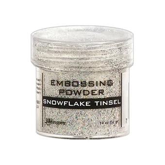 【レンジャー/Ranger】Embossing Powder Snowflake Tinsel, 1oz Jar - EPJ37453 エン
