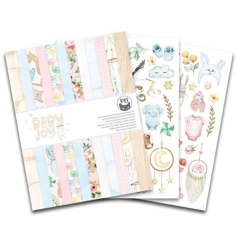 P13 Paper Pad Baby Joy 6x8quot 最終決算 6 ８インチ スクラップブッキング ベビー 出産祝い デザインペーパー ペーパークラフト お誕生