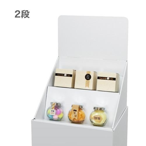 フロア斜めひな壇什器 W365×D314×H1335mm 印刷付き : ペーパーワールド