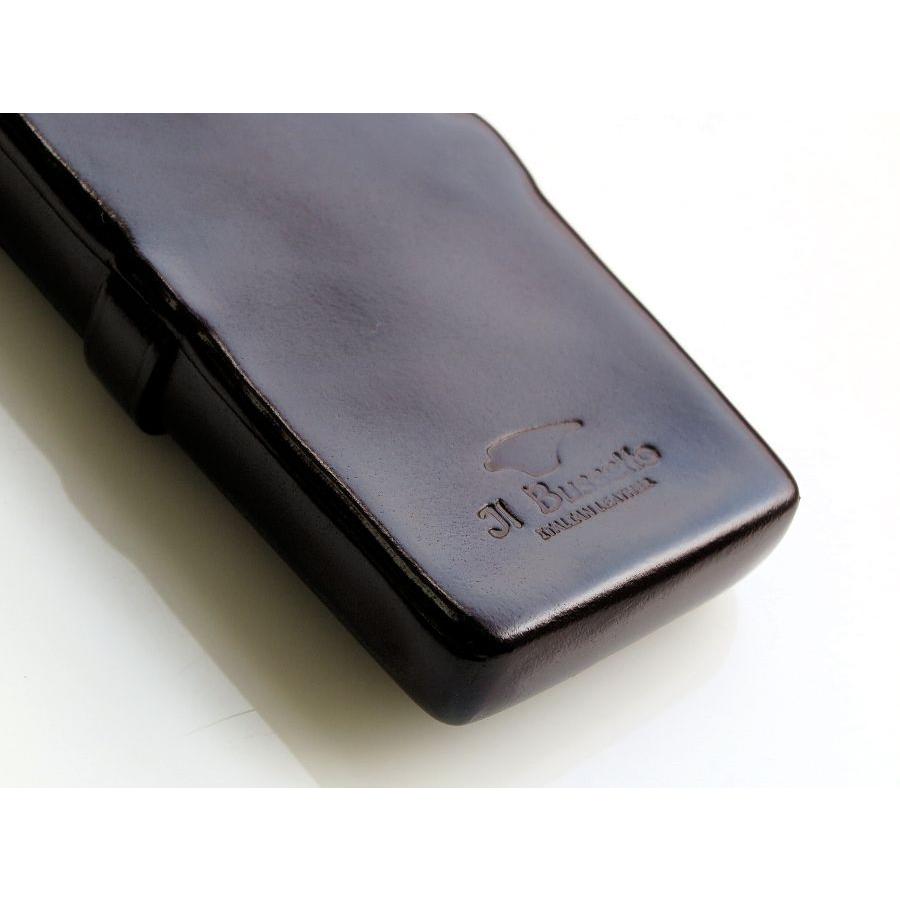 MONTBLANC - イルブセット IL Bussetto ペンケース 3本差し ダークブラウン MONTBLANC - イルブセット IL Bussetto ペンケース 3本差し