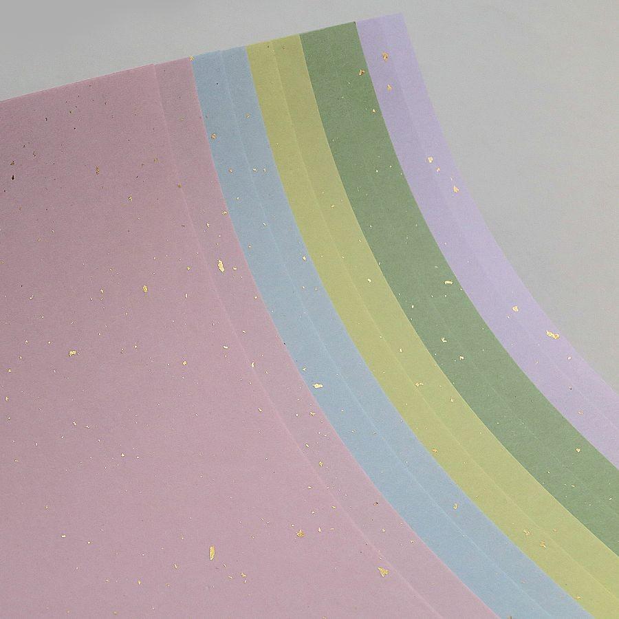 京の象 練習用色紙 カラー砂子入 5色10枚組 ポスト投函配送対応