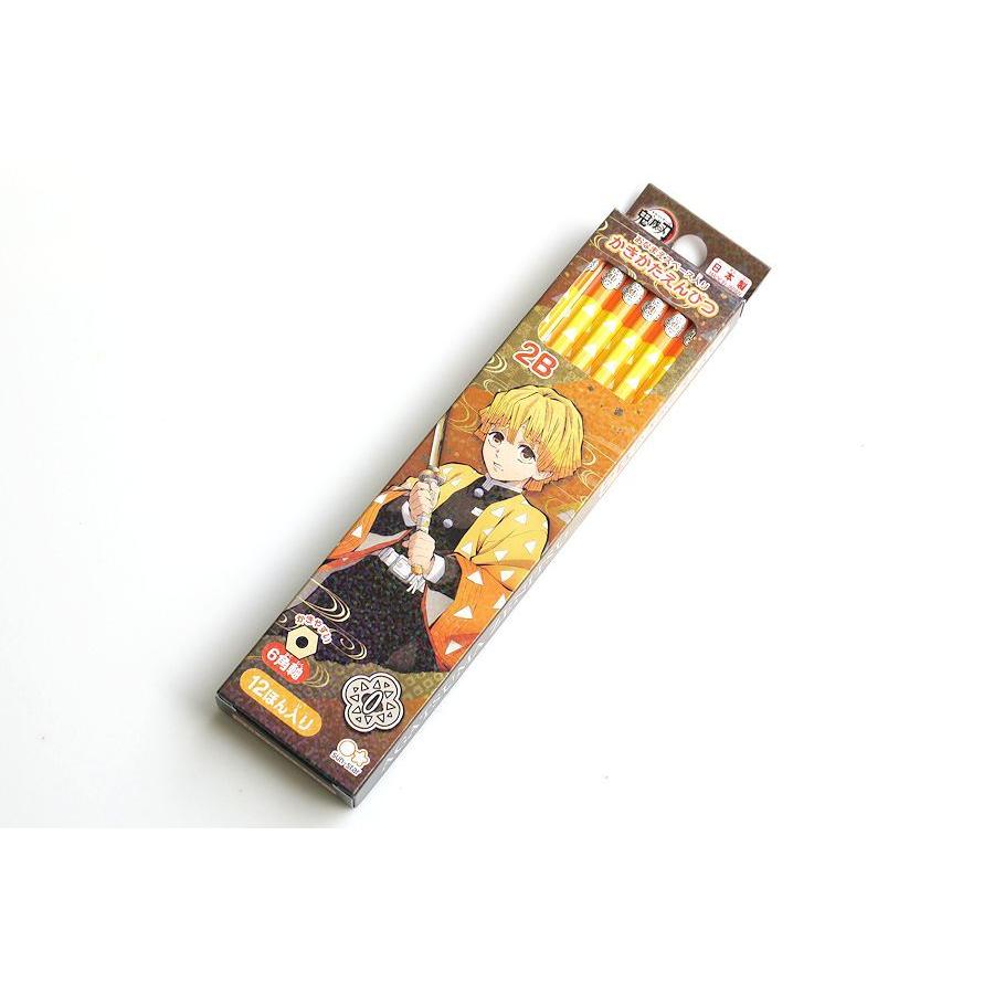 鬼滅の刃 かきかたえんぴつ 我妻善逸 鉛筆 2B 1ダース・紙箱